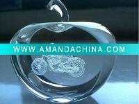 Wholesale 3d Laser Crystal Apple