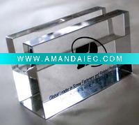 Wholesale engraved crystal name card holder