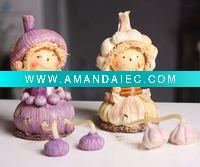 Wholesale Artificial Onion and Garlic couple Resin Craft
