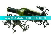 Wholesale Double Mice Wine bottle holder home decoration