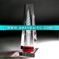 Wholesale elegant crystal 3d laser tower
