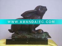 Wholesale casting bronze sculpture animal rabbit statue