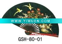 Wholesale Bamboo and silk fabric hanging paper fan