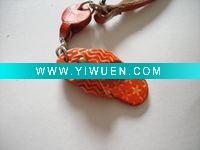 Wholesale fashion leather craft for mobile phone charm