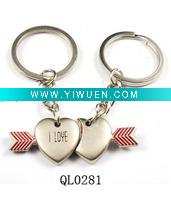 Wholesale lover keychain,couple keychain,metal keychain