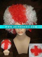Wholesale football fans party flag wigs(BSFNW-1264)