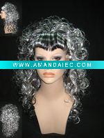 Wholesale black and white halloween party wigs(BSHW-2372)