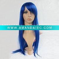 Wholesale Blue Long Side bangs Cosplay wigs In Stock