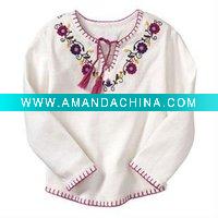 Wholesale Girls flower T-shirt