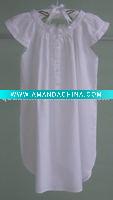 childrens' white cotton Nightgown Nightwear Sleepwear