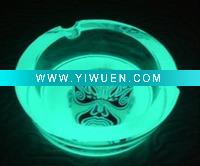 Wholesale glow in the dark fluorescent glass ashtray