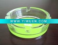 Wholesale round glow in the dark glass ashtray great for gift-orange
