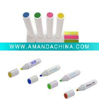 Wholesale 4 in 1Highlighter pen with memo(Fluorescent pen)