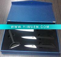 Wholesale Ceramic knife set of 4 with Emerald handle
