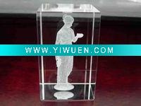 Wholesale Crystal 3d Lady Laser Engraving Cube