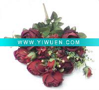 Wholesale vivid artificial wedding red rose flower