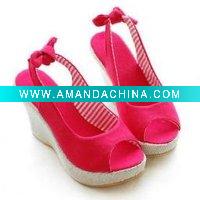 Wholesale Ladies' Sweet Fashion Wedge Sandals