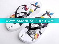 Wholesale New style ladies slipper with carton pattern