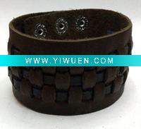 Wholesale Woven Checker Leather Bracelet