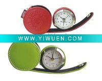 Wholesale Fashional leather travel clock