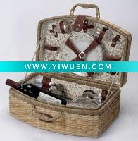 Wholesale Picnic basket for 4 persons with full set of dinnerware