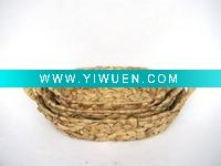 Wholesale Handmade Water Hyacinth Food Basket Set Of Three