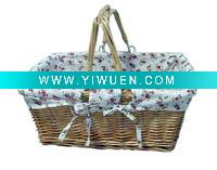 Wholesale 1pc natural willow shopping basket