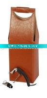 Wholesale PVC leather wine tote for 1 btl