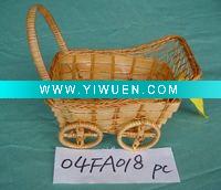 Wholesale tiny chair shape wicker basket for doll