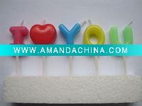 Wholesale i love you letter candles