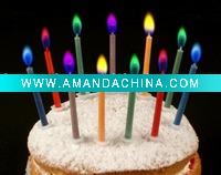 Wholesale birthday candle, gift candle,colorful flame candle