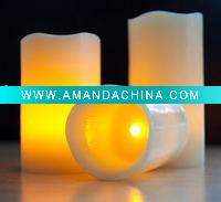 Wholesale Flicker Wax LED Candle w 8H/16H Timer