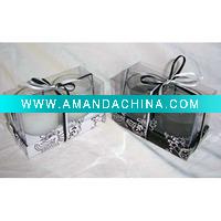 Wholesale glass filled candle set