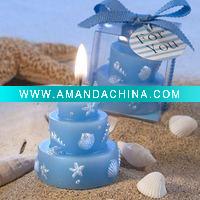 Wholesale Wedding favors-Beach Themed Wedding Cake Candle Favors