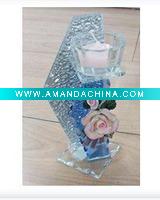 Wholesale valentine's day candler white color glass material