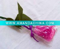 Wholesale crimson red rose shape candle