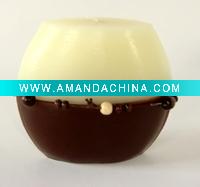 Wholesale brown/crean bracket shape candle