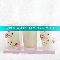 Wholesale glass candle set