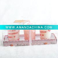 Wholesale valentine glass candle