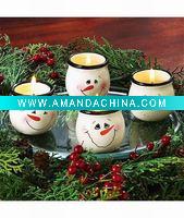 Wholesale Ceramic Christmas Candle Holder
