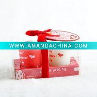 Wholesale valentine glass candle