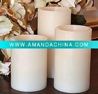Wholesale Scented white wax LED candle
