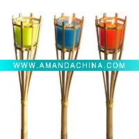 Wholesale Small Bamboo Glass candle