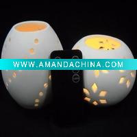 Wholesale Craft LED candle with Ceramic holder