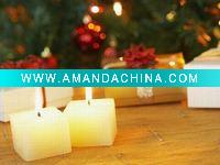 Wholesale white pressed pillar candle