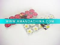 Wholesale set of 12 flower tealight candle in pvc box