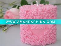Wholesale Rose elliptical cylinder wedding candle