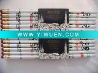 Wholesale Rose Brand White Printed Design HB Wooden Pencil