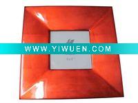 Wholesale 4x4" metallic red MDF wooden photo frame