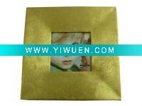 Wholesale 4x4" gold leaf MDF wooden photo frame
